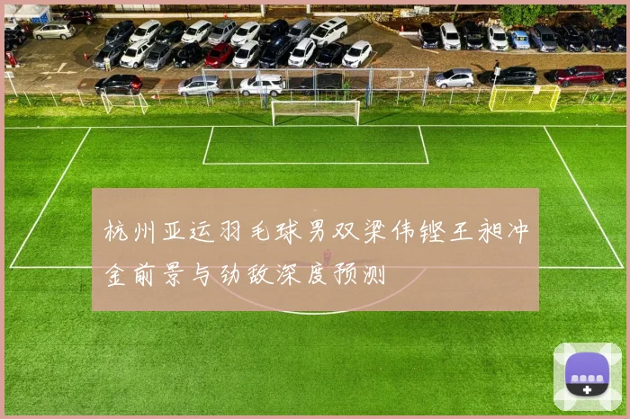 杭州亚运羽毛球男双梁伟铿王昶冲金前景与劲敌深度预测
